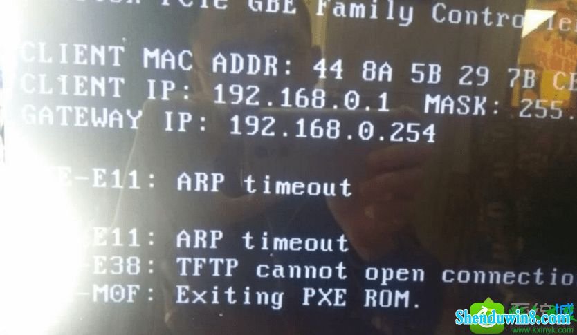 win8.1ϵͳʾpxE-E11:arp time outpxE-E38:TFTp cannot open connectionĽ