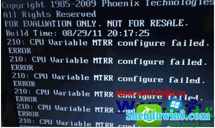 win8.1ϵͳԿʾcpu variable mtrr configure failedĽ